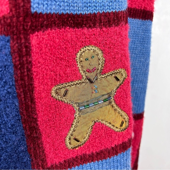 Koret City Blues Vintage wool blend Christmas sweater women’s XL cardigan - Picture 8 of 16